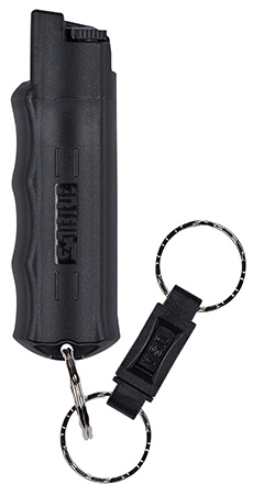 [023063105550] Sabre HC14BKUS02 Pepper Spray Red USA Formula Spray With Quick Release Key Ring 25 Bursts Range 10 ft Black