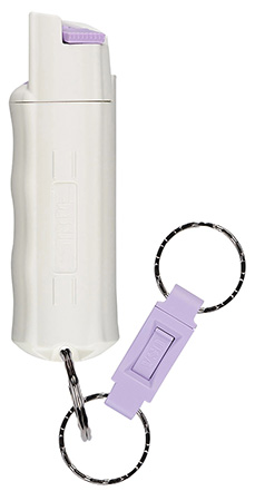 [023063107707] Sabre HC14GL02 Pepper Spray Red USA Formula Spray With Glow in the Dark Case, Quick Release Key Ring 25 Bursts Range 10 ft White