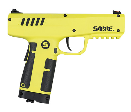 [023063916682] Sabre SLP1C Compact Pepper Projectile Launcher Range 175ft Black/Yellow