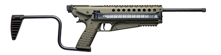 [640832009309] Kel-Tec R50GRN R50  5.7x28mm 50+1 16.10" Threaded Barrel, Green Receiver  &  Polymer Grip, Side-Folding Stock, Adjustable Sights, QD Sling Mount