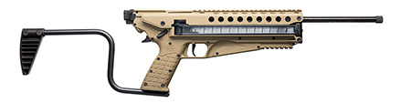 [640832009316] Kel-Tec R50TAN R50  5.7x28mm 50+1 16.10" Threaded Barrel, Tan Receiver  &  Polymer Grip, Side-Folding Stock, Adjustable Sights, QD Sling Mount