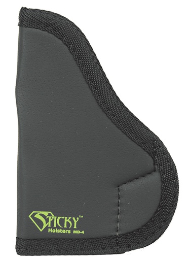 [858426004061] Sticky Holsters MD4 MD-4  Black/Green Latex Free Rubber Fits Med Semi-Auto Ambidextrous