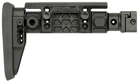 [812102034155] Midwest Industries MIAKALPHAFS Alpha Folding Stock Black Synthetic Side Folding Stock with Adjustable Cheekrest, Compatible w/ 1913 Picatinny Rail Adapter for AK-Platform