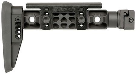 [812102034254] Midwest Industries MIALPHAFBSF Alpha Fixed Beam Black Synthetic Side Folding Stock with Adjustable Cheekrest, Compatible w/ 1913 Picatinny Rail Adapter