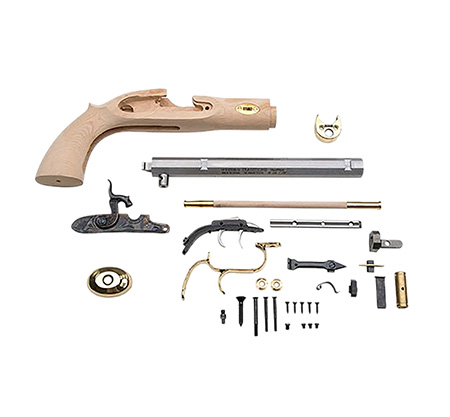 [040589018959] Traditions KPC50902 Trapper Pistol Kit 50 Cal Flintlock 9.75" Blued Octagon Barrel Unfinished Wood Frame Grip Sidelock Action