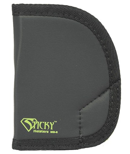 [858426004085] Sticky Holsters MD6 MD-6  Black/Green Latex Free Rubber Fits Ruger SP101 Ambidextrous