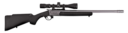 [040589027494] Traditions CR9-451130T Outfitter G3 Takedown 450 Bushmaster 1rd 22", Stainless Cerakote Barrel/Rec, Black Synthetic Stock, Muzzle Brake, 3-9x40mm BDC Scope