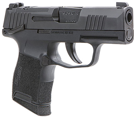 [798681681235] Sig Sauer 3659BXR3PMS P365 BXR Micro-Compact 9mm Luger 10+1, 3.10" Black Steel Barrel, Black Nitron Optic Ready/Serrated Slide, Black Stainless Steel Frame w/Picatinny Rail, Black Polymer Grips