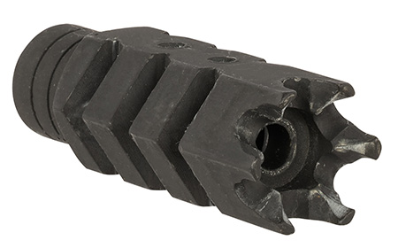 [758152771094] ATI Outdoors A5102251 Shark Muzzle Brake  Black Oxide Steel with 1/2"-28 tpi Threads for .223 Cal/5.56 AR-15