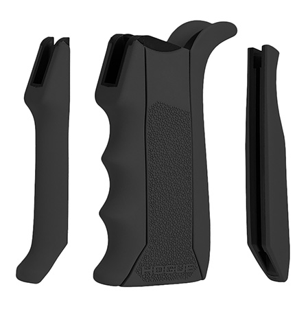 [743108130407] Hogue 13040 Modular Overmolded  Black Rubber Pistol Grip with Finger Grooves Fits AR-15/M16