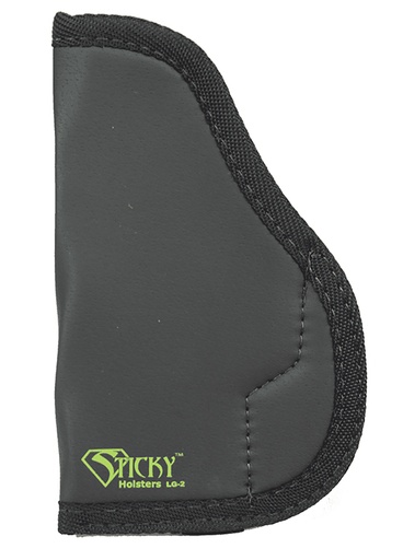 [858426004115] Sticky Holsters LG2 LG-2  Black/Green Latex Free Rubber Fits Med/Lg Semi-Auto Ambidextrous