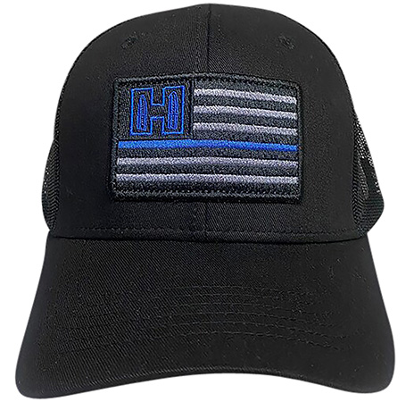 [784802101607] Hornady Gear 10160 Hornady Blue Line Black American Flag Patch