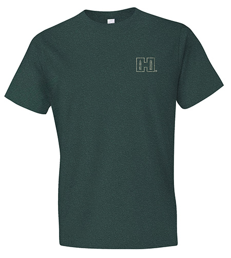 [784802317930] Hornady Gear 31793 Double Rocker  Olive Heather, Cotton/Polyester/Rayon, Short Sleeve Semi-Fitted, Large