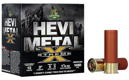 [604544689020] HEVI-Shot HS38126 HEVI-Metal Extreme 12Gauge 3" 1 1/4oz Steel/Tungsten 6/3Shot 25 Per Box/10 Case