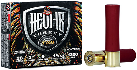 [604544690132] HEVI-Shot HS7289 HEVI-18 TSS Turkey 28Gauge 3" 1 1/4oz Tungsten 9Shot 5 Per Box/10 Case