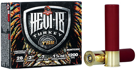 [604544690118] HEVI-Shot HS7287 HEVI-18 TSS Turkey 28Gauge 3" 1 1/4oz Tungsten 7Shot 5 Per Box/10 Case