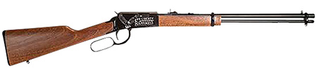 [754908326907] Rossi RL22181WDEN19 Rio Bravo  Full Size 22 LR 15+1 18" Polished Black Steel Barrel, Polished Black w/July 4 Eagle Engraving Aluminum Receiver, Fixed German Beechwood Wood Stock