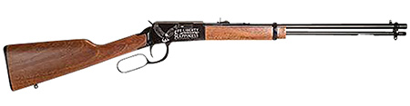 [754908327102] Rossi RL22W201WDEN19 Rio Bravo  Full Size, Lever Action 22 WMR 12+1, 20" Polished Black Steel Barrel, Polished Black w/July 4 Eagle Engraving Steel Receiver, German Fixed Beechwood Stock, Right Hand