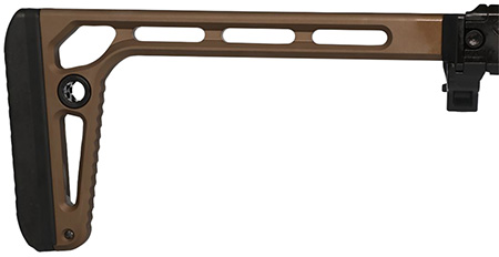 [798681675289] Sig Sauer 8901268 Minimalist Plus  Coyote Brown Aluminum Fits Sig MPX Fits Sig MCX Folding 9" OAL