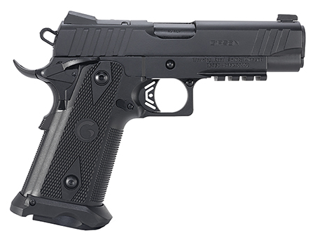 [741566906183] Girsan 395010 Witness2311  10mm Auto 15+1 4.25" Black Steel Barrel, Black Optic/Ready Serrated Black Polymer Frame w/Beavertail  &  Picatinny Rail, Black Checkered Polymer Grip, Ambidextrous