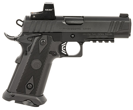 [741566906183] Girsan 395010 Witness2311  10mm Auto 15+1 4.25" Black Steel Barrel, Black Serrated Black Polymer Frame w/Beavertail  &  Picatinny Rail, Black Checkered Polymer Grip, Ambidextrous
