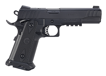[741566906220] EAA 395040 Witness2311  45 ACP 11+1 5" Black Barrel, Black Serrated Slide  &  Polymer Frame w/Picatinny Rail  &  Beavertail Black Checkered Polymer Grips