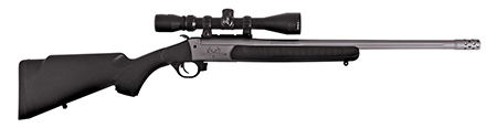 [040589027456] Traditions CRS-351130WT Outfitter G3 Takedown 35 Whelen 1rd 22", Stainless Cerakote Barrel/Rec, Black Synthetic Stock, Muzzle Brake, 3-9x40mm BDC Scope