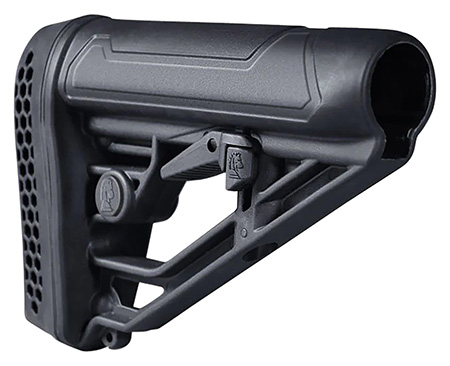 [682146910834] ADAPTIVE TACTICAL AT02012 EX Performance  Adj. Black Synthetic M4 Style, Vented Rubber Butt Pad, Swivel Stud, Fits AR-Platform (Mil-Spec Buffer Tubes)