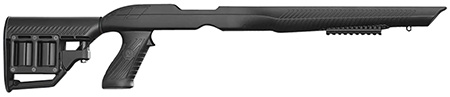 [751103010396] ADAPTIVE TACTICAL 1081039 Tac-Hammer RM4 Black Synthetic, Adjustable Stock with Magazine Compartments, Removable Barrel Inserts, Stowaway Accessory Rail, Fits Ruger 10/22 (Most Barrel Contours)