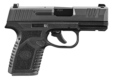 [845737016265] FN 66101412 Reflex  Micro-Compact Frame 9mm Luger 10+1, 3.30" Black Target Crown Steel Barrel, Black PVD Serrated Steel Slide  &  Polymer Frame w/Picatinny Rail, Ambidextrous