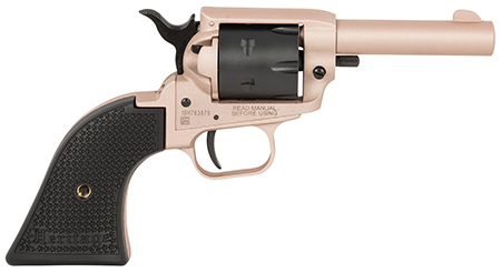 [727962707913] Heritage Mfg BK22Q3 Barkeep  22 LR 6 Shot 3.60" Rose Gold Cerakote Barrel, Rose Gold Cerakote w/Black Accents Frame, Black Cerakote Cylinder, Black Star Polymer Grips