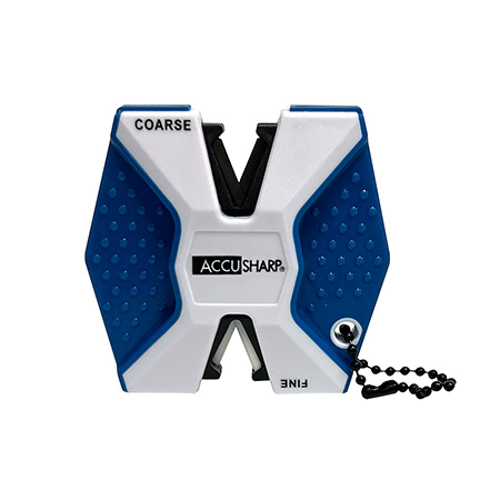 [015896003424] AccuSharp 342C 2-Step Knife Sharpener Hand Held Diamond Tungsten Carbide Sharpener Coarse/Fine Blue/White