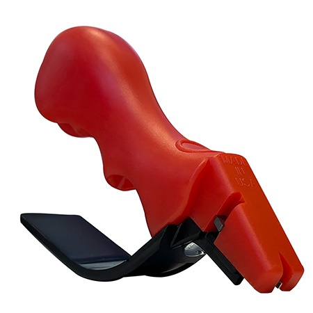 [015896010019] AccuSharp 1001C Sharpener Knife  &  Scissor Hand Held Diamond-Honed Carbide Sharpener Red