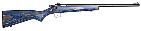 [611613022220] Crickett KSA2222 Youth  22 LR 1rd 16.12" Blued Barrel  &  Receiver, Fixed Front/Adjustable Rear Peep Sights, Blue Laminate Stock w/11.5" LOP, Rebounding Firing Pin Safety