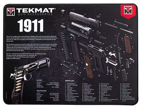 [612409973337] TekMat TEKR2019113D 1911 3D Ultra 20 Cleaning Mat 1911 Parts Diagram 15" x 20"