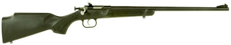 [611613022404] Crickett KSA2240 Youth  22 LR 1rd 16.12" Blued Barrel  &  Receiver, Fixed Front/Adjustable Rear Peep Sights, Black Synthetic Stock w/11.5" LOP, Rebounding Firing Pin Safety