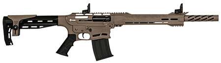 [682146831986] Citadel CBOSS2512FDE Boss25  12 Gauge Semi-Auto 3" 5+1 18.75" Black Steel Threaded Barrel, Flat Dark Earth Picatinny Rail Aluminum Receiver, Picatinny Handguards, Black Adj Cheek Riser Synthetic Stock