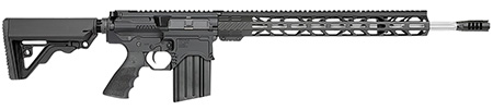 [842834125685] Rock River Arms 243A1534BT LAR-BT3 Predator HP 243 Win 20+1 20" Stainless Fluted Barrel, Black Billet Rec, OEM Operator CAR Stock  &  Operator Brake, 17" M-LOK Handgaurd, Hogue Rubber Grip