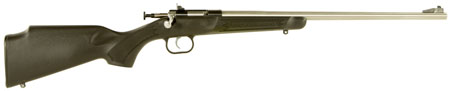 [611613022459] Crickett KSA2245 Youth  22 LR 1rd  16.12" Stainless Steel Barrel, Fixed Front/Adjustable Rear Peep Sights, Black Synthetic Stock w/11.5" LOP, Rebounding Firing Pin Safety