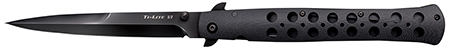 [888151046104] Cold Steel CS26C6AA Ti-Lite  6" Folding Spear Point Plain Black w/DLC Cooating S35VN SS Blade/4.75" Black G10 Handle Includes Belt Clip