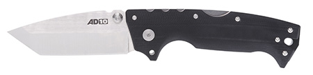[888151033272] Cold Steel CS28DE AD-10  4" Folding Tanto Plain Stonewashed S35VN SS Blade/Black Scales G10 Handle Includes Belt Clip