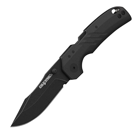 [888151039922] Cold Steel CSFL30DPLC10B Engage  3" Folding Clip Point Plain Black PVD Stonewashed AUS-10A SS Blade/4.11" Black GFN Handle Includes Belt Clip
