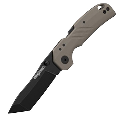 [888151040393] Cold Steel CSFL30DPLTBFZ Engage  3" Folding Tanto Plain Black PVD Stonewashed 4116 SS Blade/4.11" Flat Dark Earth GFN Handle Includes Belt Clip