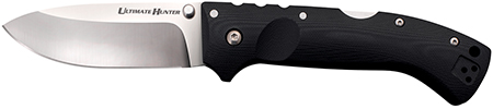 [705442018001] Cold Steel CS30U Ultimate Hunter  3.50" Folding Drop Point Plain American S35VN Blade/5" Black G10 Handle Includes Belt Clip