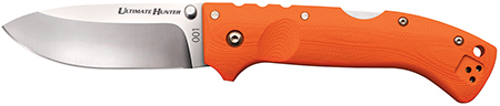 [705442018018] Cold Steel CS30URY Ultimate Hunter  3.50" Folding Drop Point Plain American S35VN Blade/5" Orange G10 Handle Includes Belt Clip