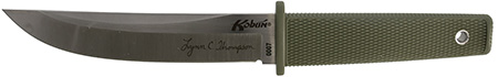 [888151046098] Cold Steel CS17TAA Kobun Lynn Thompson Signature 5.50" Fixed Tanto Plain AUS-8A SS Blade/4.38" OD Green Kray-Ex Handle Includes Sheath