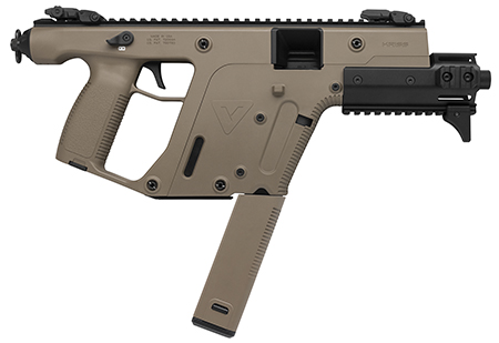 [811607033656] Kriss USA KV90PFD30 Vector Enhanced SDP Gen2 9mm Luger 40+1 6.50" Black Nitride Threaded Barrel, Flat Dark Earth Picatinny Rail, MK5M Modular Rail, Glock Magazine Compatible