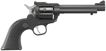 [736676020324] Ruger 2032 Super Wrangler  22 LR/22 WMR 6 Shot 5.50" Hammer Forged Black Cerakote Barrel  &  Frame, Black Cylinder w/Black Checkered Polymer Grips