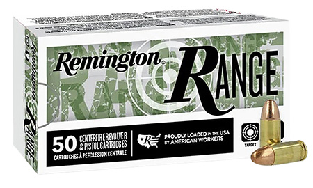 [047700661209] Remington Ammunition R27778 Range  9mmLuger 115gr Full Metal Jacket 50 Per Box/20 Case
