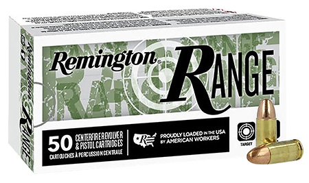 [047700661308] Remington Ammunition R27780 Range  9mmLuger 124gr Full Metal Jacket 50 Per Box/20 Case